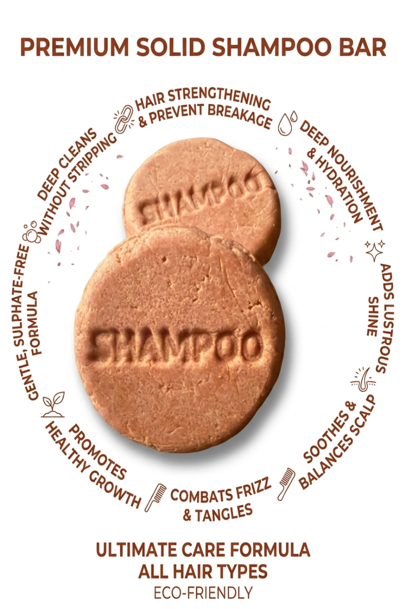 Rose Silk Shampoo Bar– Deep Moisture & Silky Softness