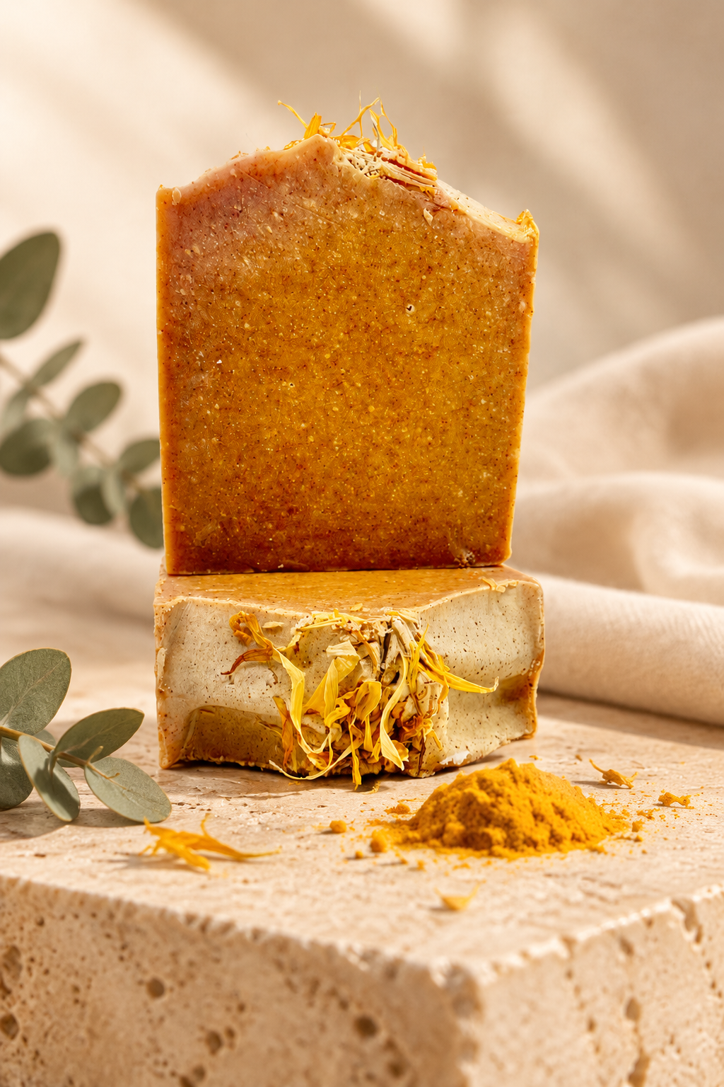 Turmeric & Shea Bar-Brightening • Hydrating • Radiance‑Boosting