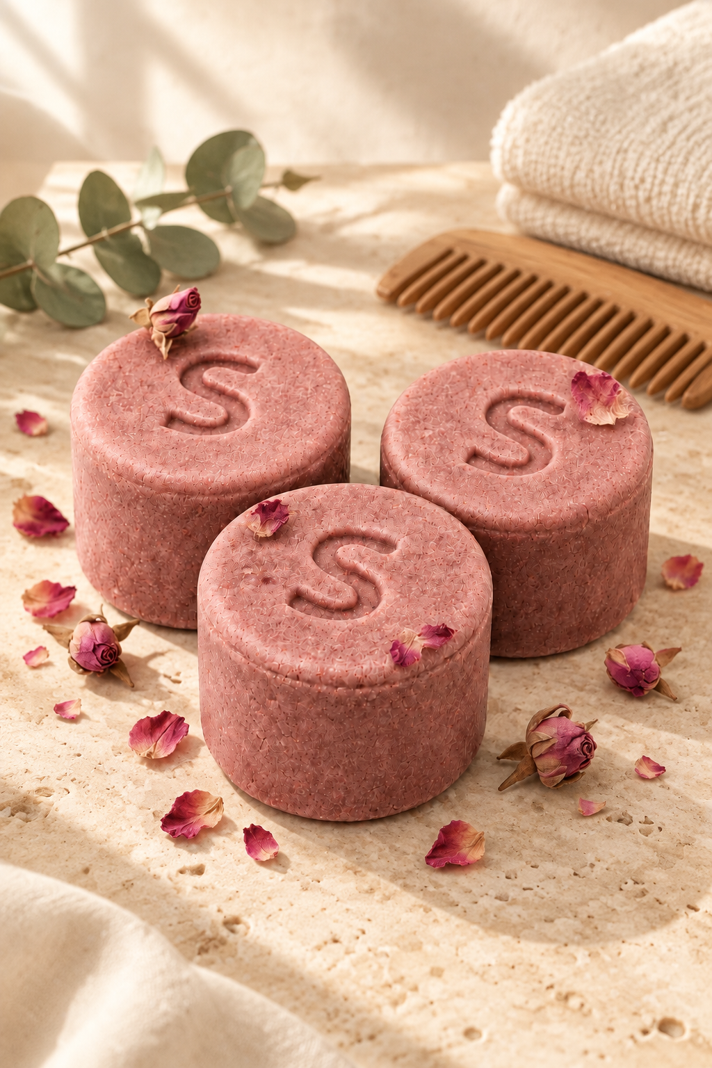 Rose Silk Shampoo Bar– Deep Moisture & Silky Softness