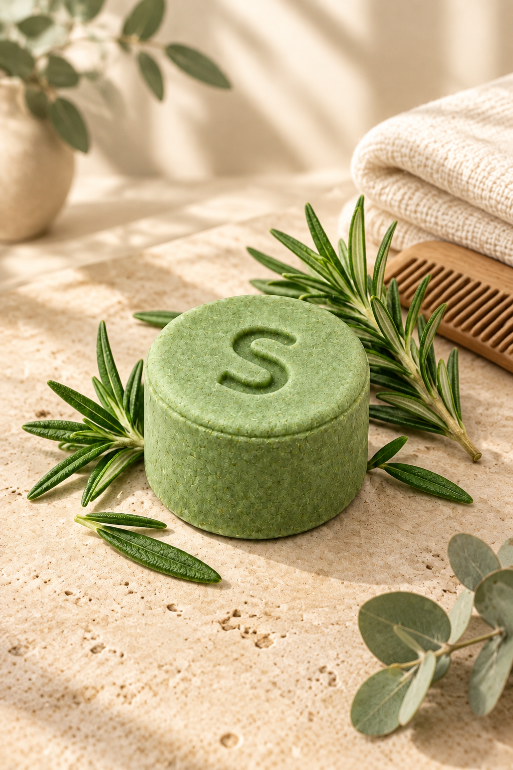 ROSEMARY STRENGTH SHAMPOO BAR-Best for Weak Hair & Breakage