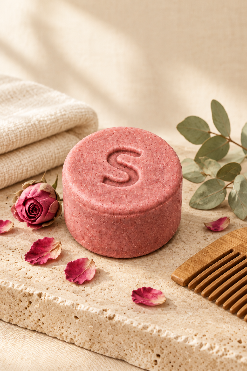 Rose Silk Shampoo Bar– Deep Moisture & Silky Softness
