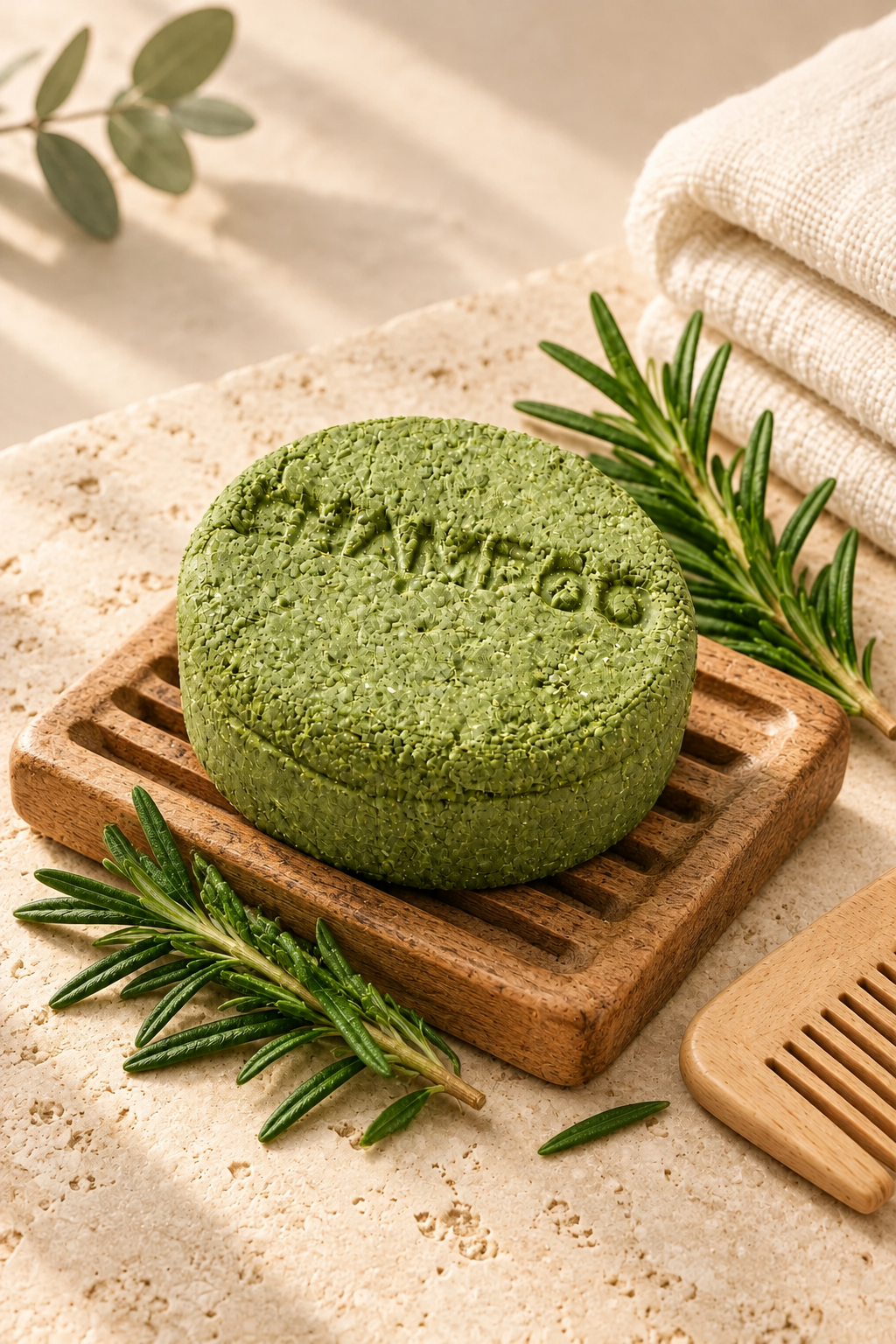 ROSEMARY STRENGTH SHAMPOO BAR-Best for Weak Hair & Breakage