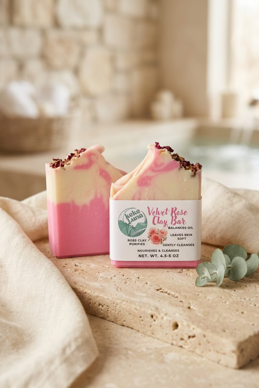 Velvet Rose Clay Bar – Purifying • Softening • Skin‑Balancing