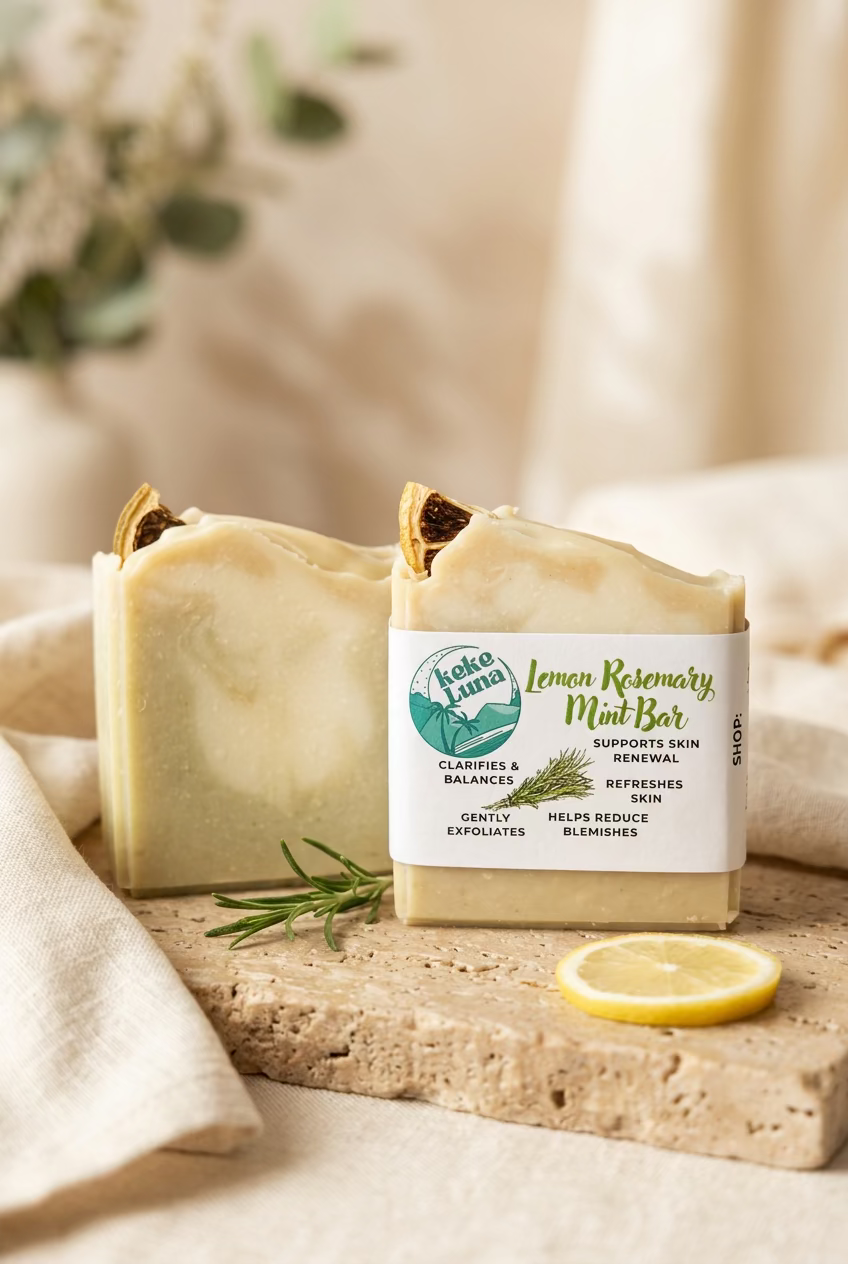 Lemon Rosemary Mint Bar-Refreshing • Clarifying • Skin‑Renewing